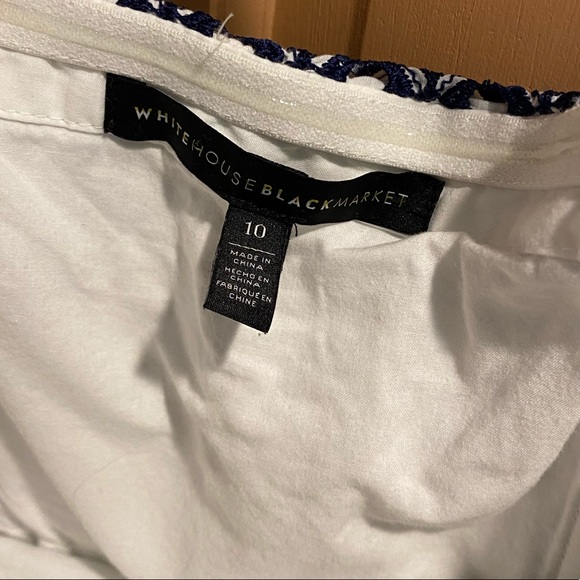 Strapless summer dress. Navy and white. - Picture 3 of 3